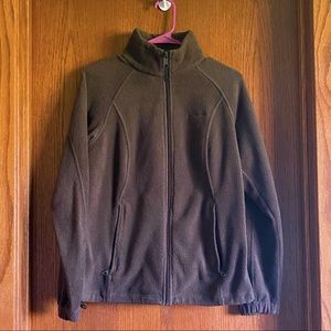 Columbia Brown Fleece Zip Up Jacket Soft Size Medium